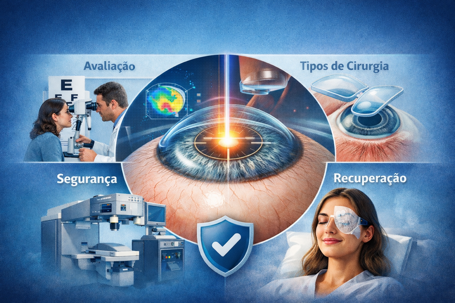 Cirurgia refrativa: avaliação, tipos, segurança e recuperação